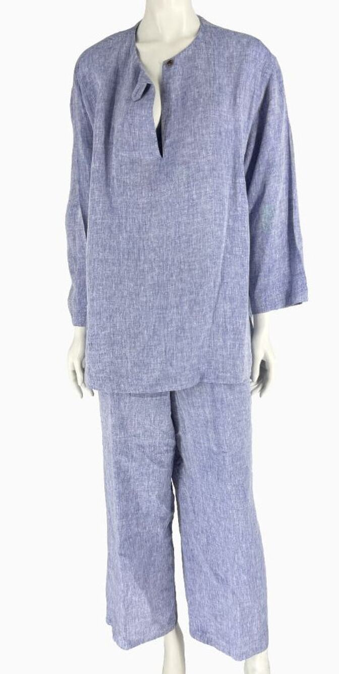 Lafayette 148 New York 100% Linen Two-Piece Pant Set – Size XL